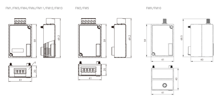 Sfere720 Three-phase Multi-functional Power Meter Dimension 3